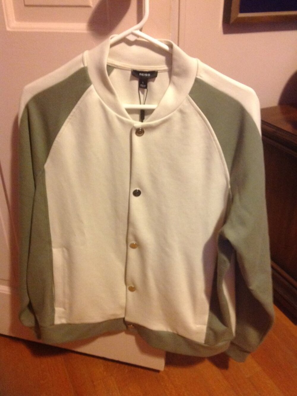 Reiss Men's Front Snap Closure Long Sleeve Jacket - Large - New with Tags